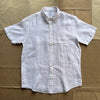 Short Sleeve Linen Shirt, White