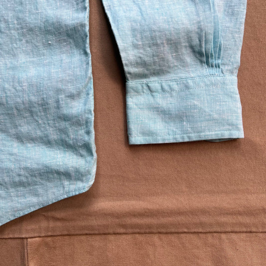 Irish Linen Sport Shirt, Turquoise