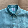 Irish Linen Sport Shirt, Turquoise