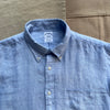 Irish Linen Sport Shirt, Light Blue