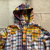 Hooded Patchwork Kurta, Multi Check