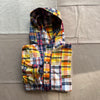 Hooded Patchwork Kurta, Multi Check