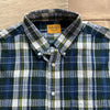 Classic Button Down Collar Short Sleeve Shirt, Navy Multi Check