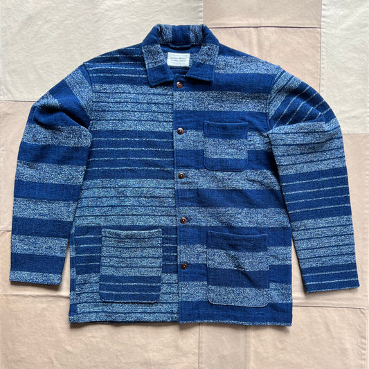Stout Shirt Jacket, Indigo White Multi Stripe