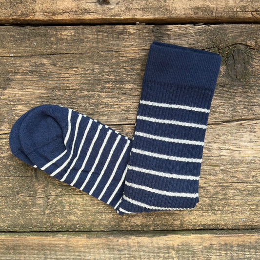 The Brittany Stripe, Navy/Natural