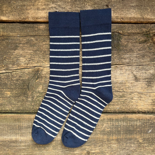 The Brittany Stripe, Navy/Natural