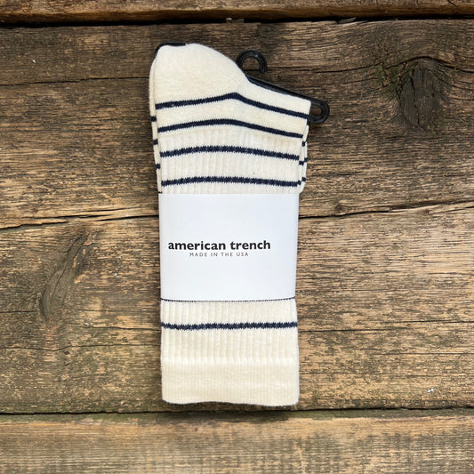 The Brittany Stripe, Natural/Navy