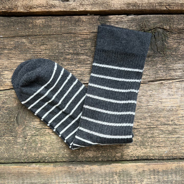 The Brittany Stripe, Charcoal/Natural