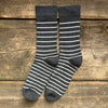 The Brittany Stripe, Charcoal/Natural