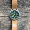 Expedition 40mm Leather Strap Watch, Olive