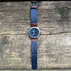 Expedition Scout 40mm Fabric Strap Watch, Navy/Brown