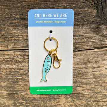 Sardine Enamel Keychain