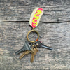 Hot Dog Enamel Keychain