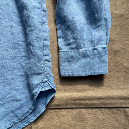 Jo Shirt in Linen, Bel Air Blue