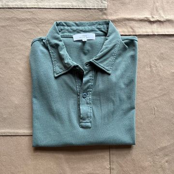 Short Sleeve Supima Jersey Polo Tee, Aspen