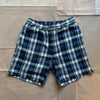 Sault Drawstring Seersucker Weave Shorts, Multi Check Navy