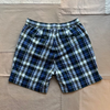 Sault Drawstring Seersucker Weave Shorts, Multi Check Navy