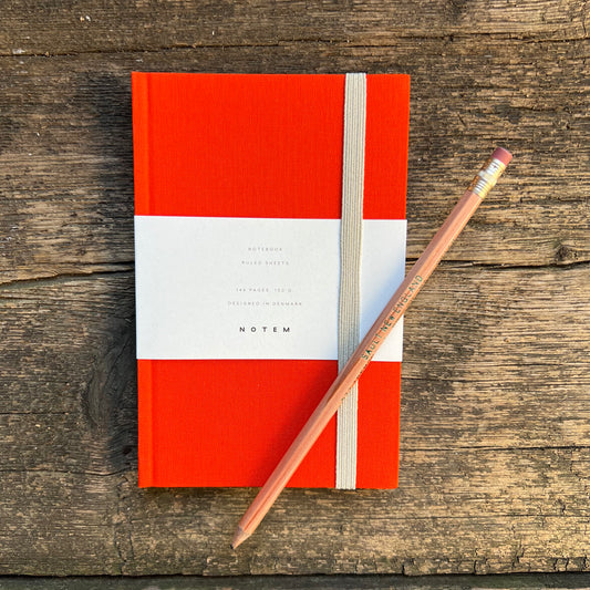 Small Notebook w/ Elastic Band, Bright Red