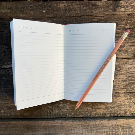 Small Notebook w/ Elastic Band, Bright Red