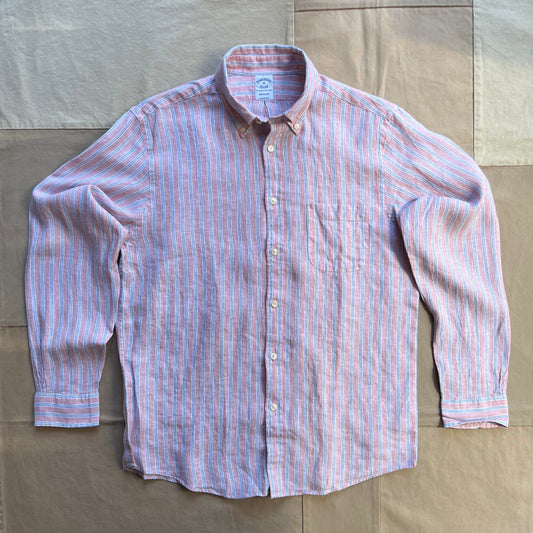 Irish Linen Stripe Shirt, Pastel