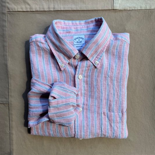 Irish Linen Stripe Shirt, Pastel
