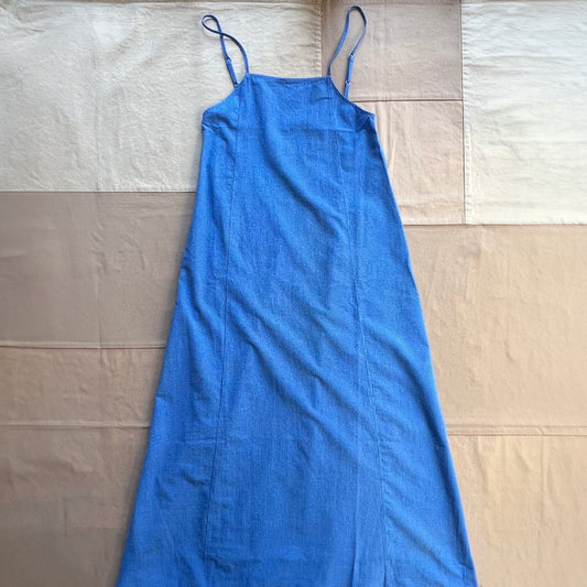 Checks Strappy Straight Dress, Blue