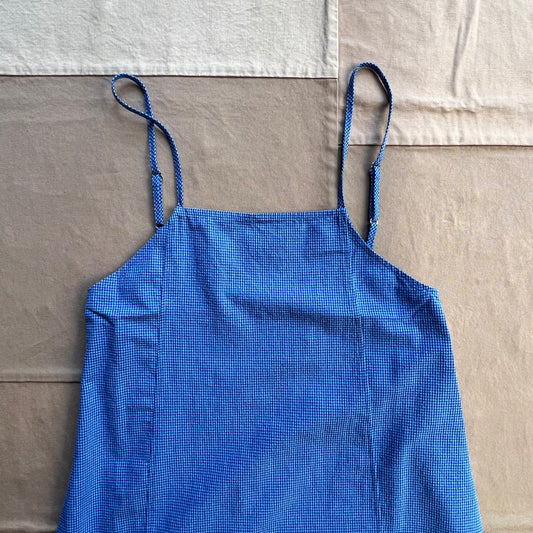 Checks Strappy Straight Dress, Blue