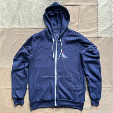 Seagull Zip-Up Hoodie, Navy