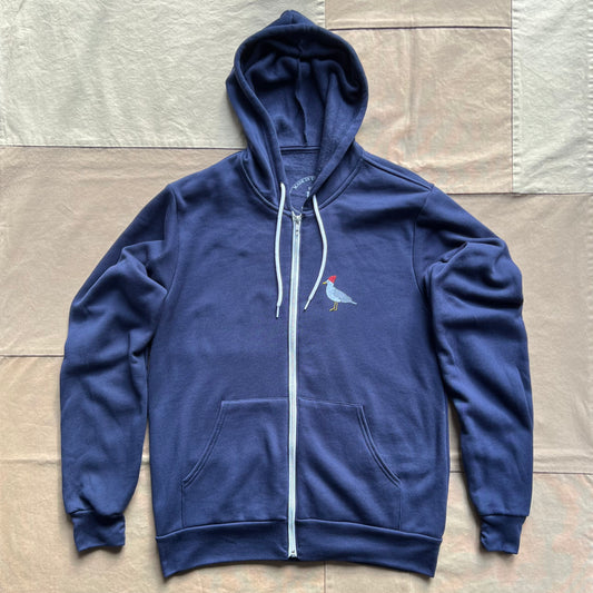 Seagull Zip-Up Hoodie, Navy