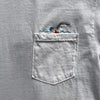 Swimmer Embroidered Pocket T-Shirt, White