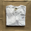 Swimmer Embroidered Pocket T-Shirt, White