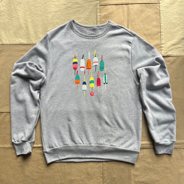Seasonal Buoy Crewneck, Navy/Grey