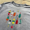 Seasonal Buoy Crewneck, Navy/Grey