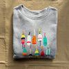 Seasonal Buoy Crewneck, Navy/Grey