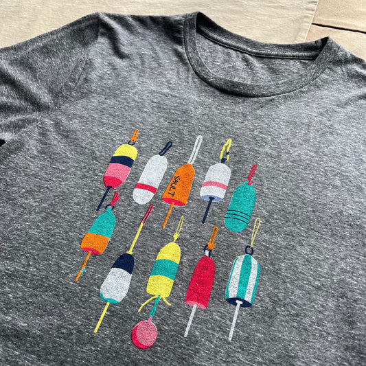 Seasonal Buoy T-shirt, Navy/Grey