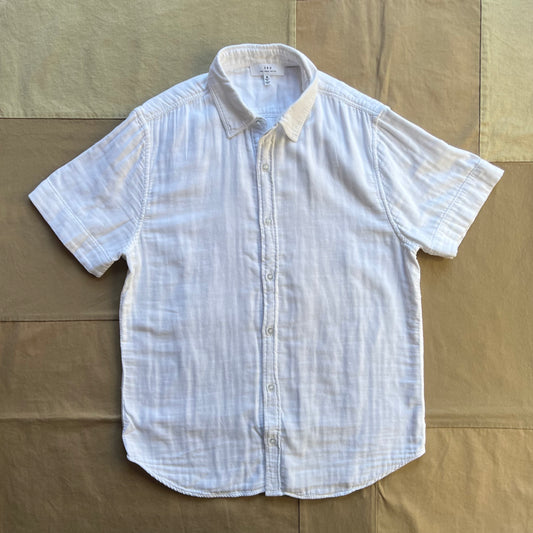 Short Sleeve Triple Gauze Shirt, White