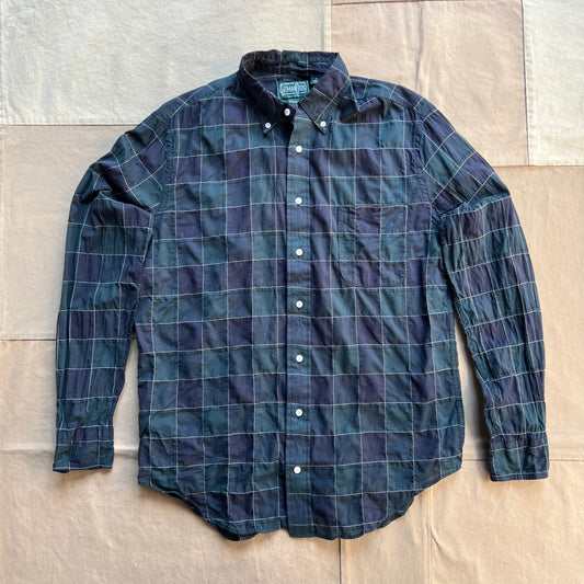 Gitman Vintage, Navy Checked Organic Cotton