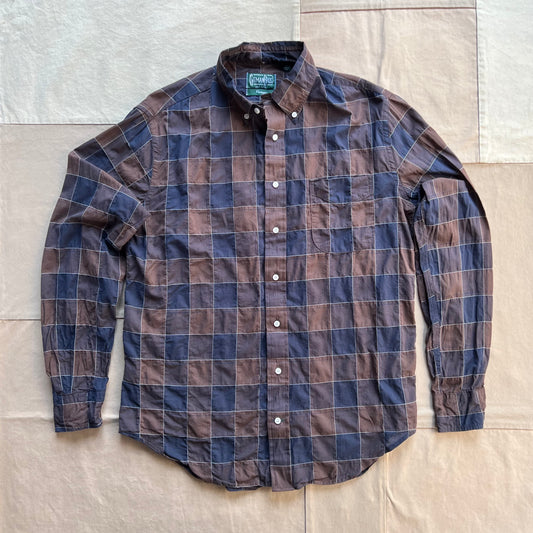 Gitman Vintage, Brown Checked Organic Cotton