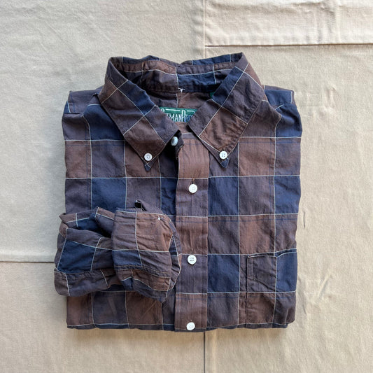 Gitman Vintage, Brown Checked Organic Cotton