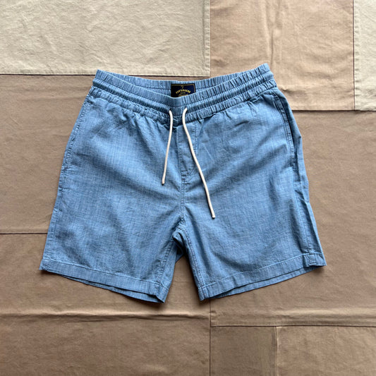 Chambray Shorts, Washed Blue