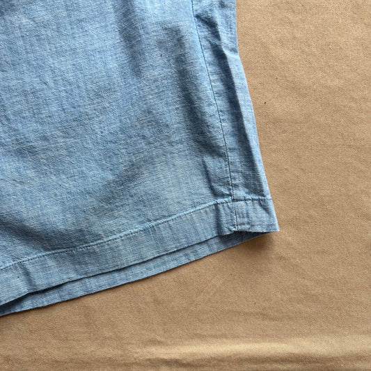 Chambray Shorts, Washed Blue