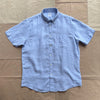 Short Sleeve Linen Shirt, Blue