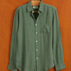 Linen Shirt, Dry Green