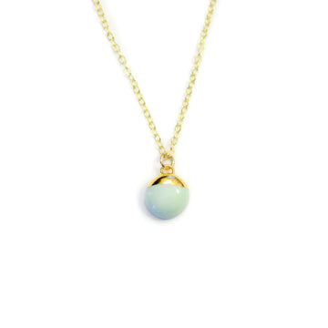 Dipped Buoy Charm Necklace, Mint