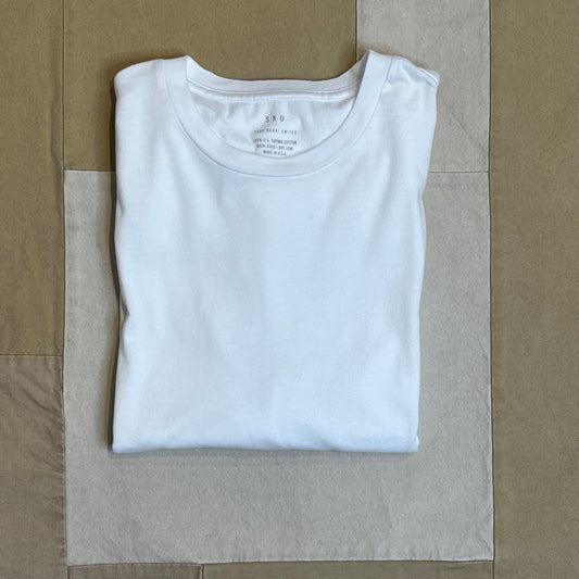 Short Sleeve Supima Jersey Crew Tee, White