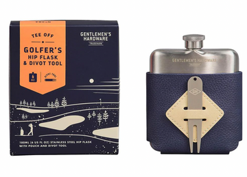 Golfer’s Hip Flask & Divot Tool Set