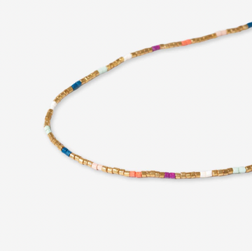 Everly Single Strand Luxe Bead Necklace, Rainbow