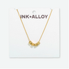 Goldie "XOXO" Brass Necklace