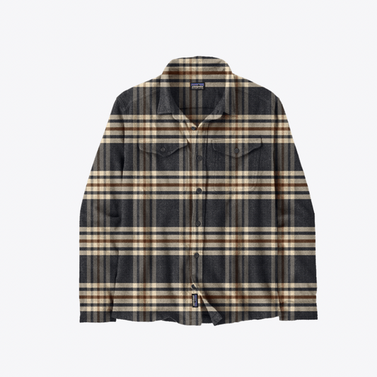 Men's Fjord Flannel Shirt, Catch: Ink Black