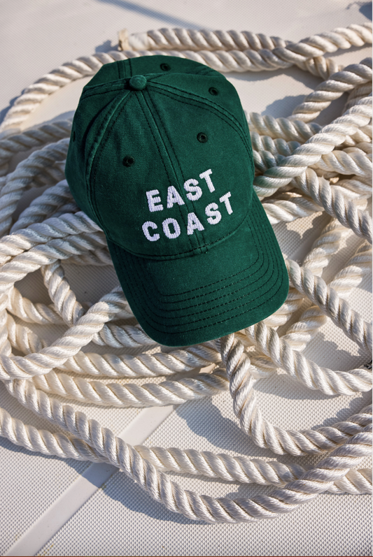 East Coast Needlepoint Cap, Forest Green/White